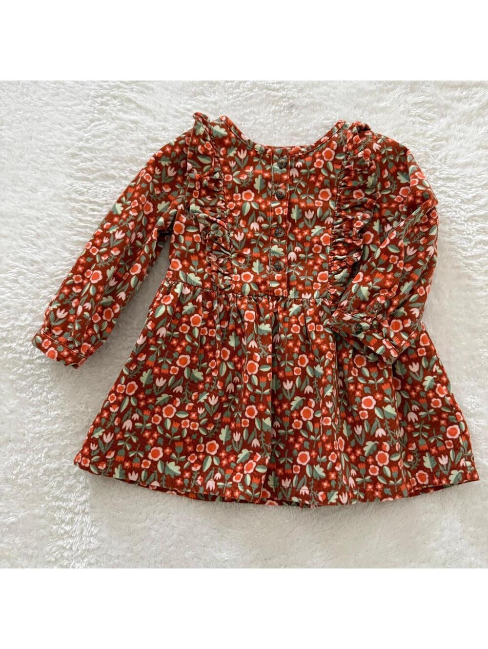 18m Corduroy Floral Dress